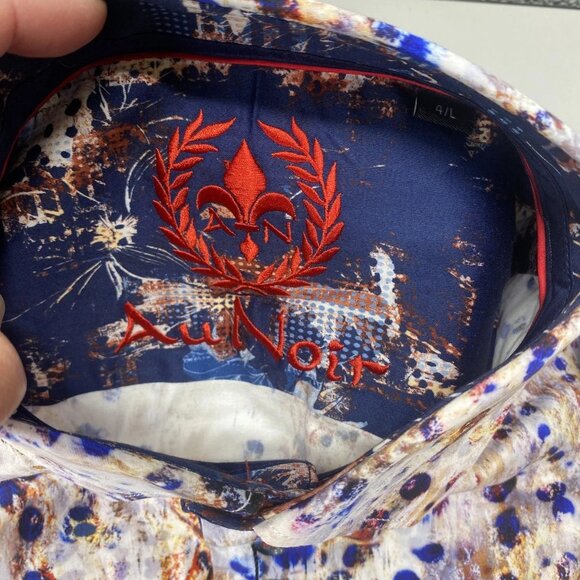 Au Noir Men’s Tongas Abstract Print Long Sleeve Button-Up Shirt Multicolo - Picture 16 of 16